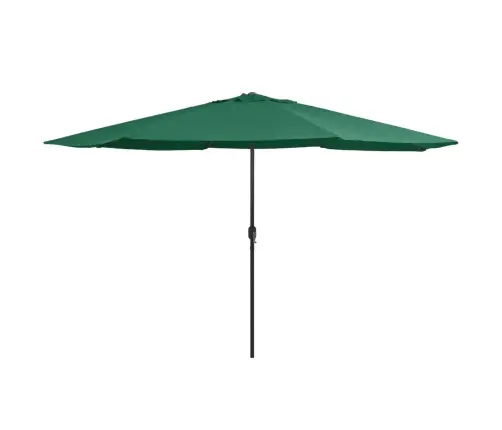 Dārza Saulessargs Ar Metāla Kātu, 390 Cm, Zaļš Vidaxl