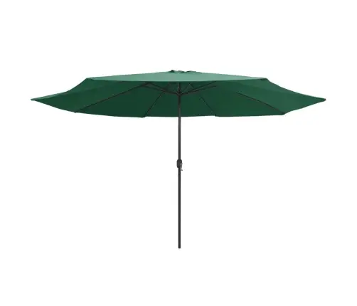 Dārza Saulessargs Ar Metāla Kātu, 390 Cm, Zaļš Vidaxl