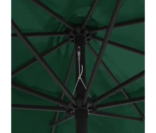 Dārza Saulessargs Ar Metāla Kātu, 390 Cm, Zaļš Vidaxl