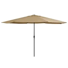 Aia Päikesevari Metallpostiga 390 cm Pruunikashall