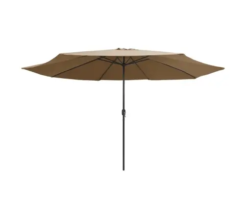 Aia Päikesevari Metallpostiga 390 cm Pruunikashall