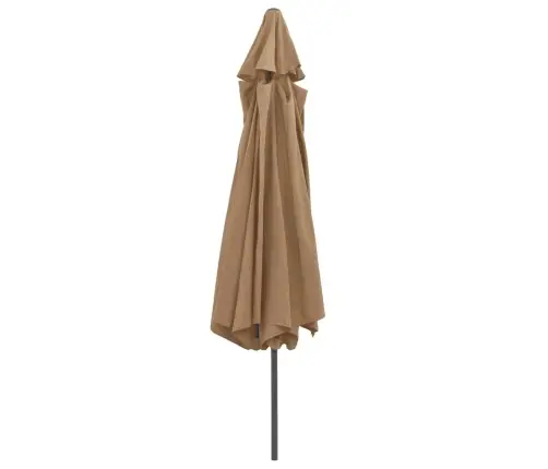 Aia Päikesevari Metallpostiga 390 cm Pruunikashall