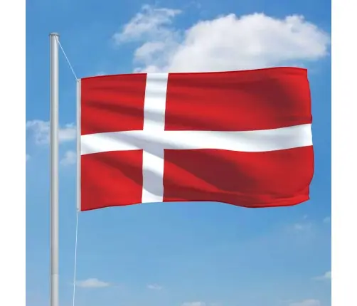 Dānijas Karogs, 90X150 Cm Vidaxl