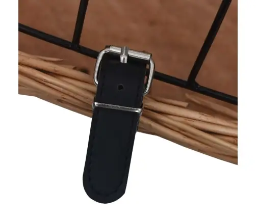 Velosipēda Priekšējais Grozs Ar Pārsegu, 50X45X35 Cm, Vītols Vidaxl