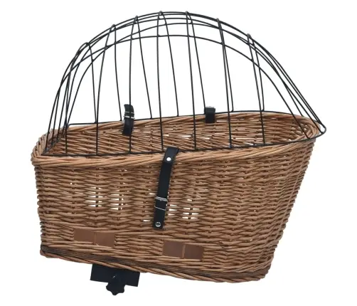 Velosipēda Aizmugurējais Grozs Ar Pārsegu, 55X31X36 Cm, Vītols Vidaxl