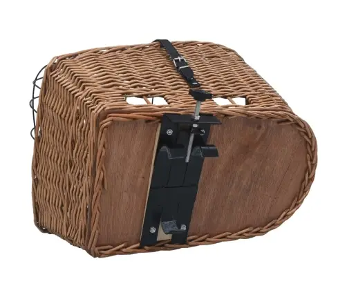 Velosipēda Aizmugurējais Grozs Ar Pārsegu, 55X31X36 Cm, Vītols Vidaxl