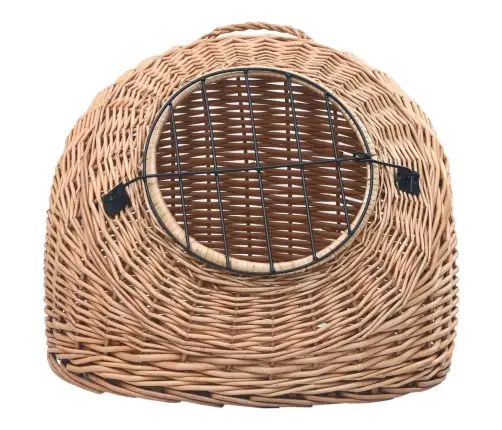 Kaķu Pārvadāšanas Kaste, 60X45X45 Cm, Dabisks Vītols Vidaxl