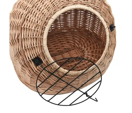 Kaķu Pārvadāšanas Kaste, 60X45X45 Cm, Dabisks Vītols Vidaxl