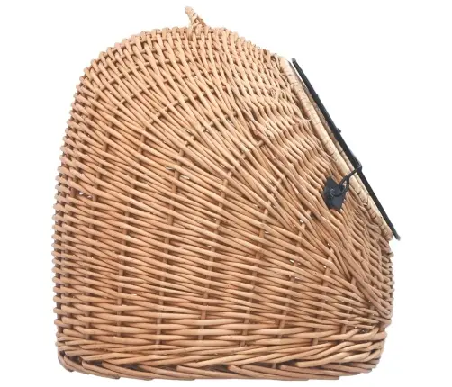 Kaķu Pārvadāšanas Kaste, 60X45X45 Cm, Dabisks Vītols Vidaxl