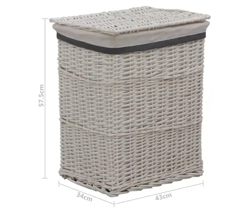 Veļas Grozs, Balts, Vītols Vidaxl