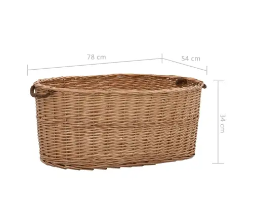 Malkas Grozs Ar Rokturiem, 78X54X34 Cm, Vītols Vidaxl