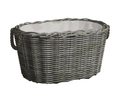 Malkas Grozs Ar Rokturiem, 59X42X28 Cm, Pelēks Vītols Vidaxl