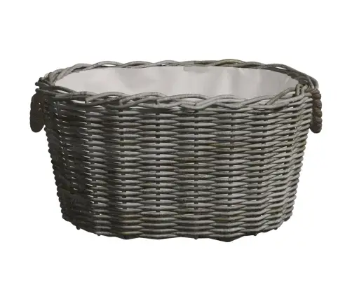 Malkas Grozs Ar Rokturiem, 59X42X28 Cm, Pelēks Vītols Vidaxl