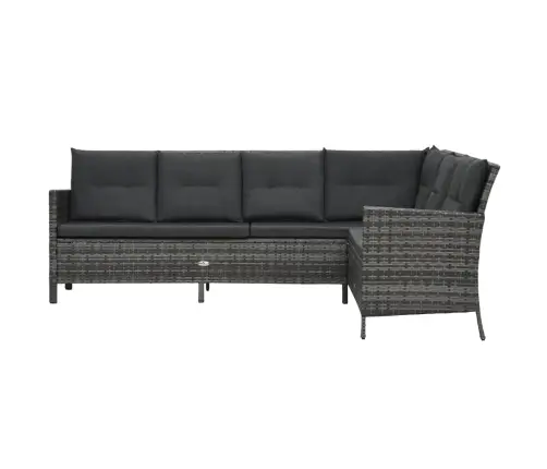 4-Daļīgs Dārza Atpūtas Mēbeļu Komplekts Ar Matračiem, Pelēks Pe Vidaxl