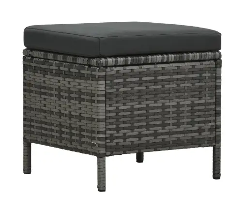 4-Daļīgs Dārza Atpūtas Mēbeļu Komplekts Ar Matračiem, Pelēks Pe Vidaxl