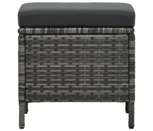 4-Daļīgs Dārza Atpūtas Mēbeļu Komplekts Ar Matračiem, Pelēks Pe Vidaxl