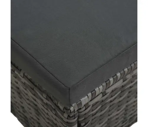 4-Daļīgs Dārza Atpūtas Mēbeļu Komplekts Ar Matračiem, Pelēks Pe Vidaxl