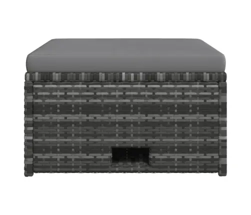 4-Osaline Aiamööblikomplekt Patjadega, Hall, Polürotang