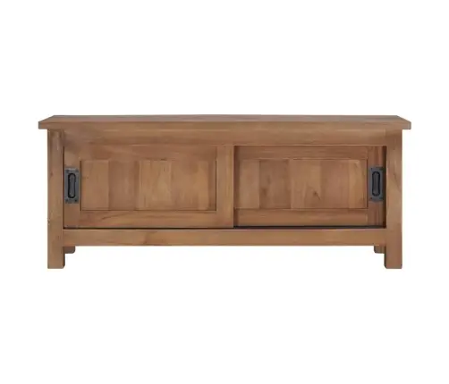 Televizoriaus Spintelė, 90X30X35cm Tikmedžio Medienos Masyvas