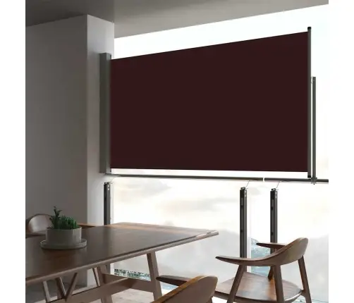 Ištraukiama Šoninė Kiemo Pertvara, Rudos Spalvos, 160X300Cm
