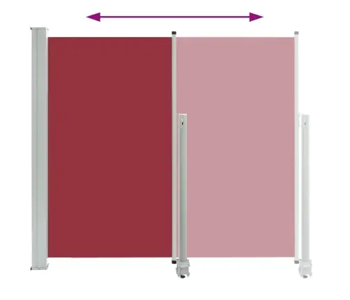 Lahtitõmmatav Terrassi Külgsein, 160 X 300 cm Punane