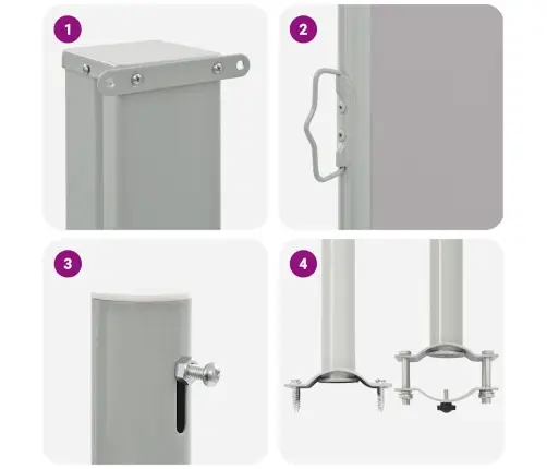 Lahtitõmmatav Terrassi Külgsein, 60 X 300 cm Hall