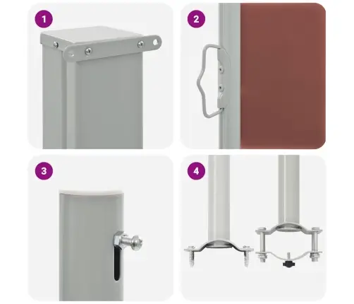 Ištraukiama Šoninė Kiemo Pertvara, Rudos Spalvos, 60X300Cm