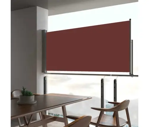 Lahtitõmmatav Terrassi Külgsein, 60 X 300 cm Pruun