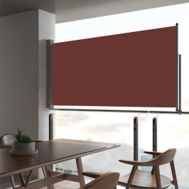Ištraukiama Šoninė Kiemo Pertvara, Rudos Spalvos, 80X300Cm