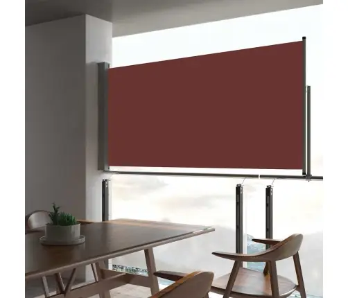 Lahtitõmmatav Terrassi Külgsein, 80 X 300 cm Pruun