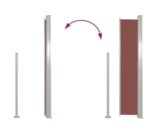 Izvelkama Sānu Markīze, Brūna, 170X300 Cm Vidaxl