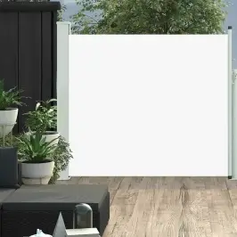 Ištraukiama Šoninė Kiemo Pertvara, Kreminės Spalvos, 100X300Cm
