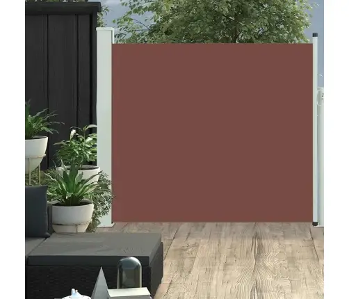 Ištraukiama Šoninė Kiemo Pertvara, Rudos Spalvos, 100X300Cm