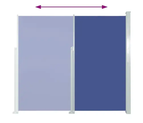 Izvelkama Sānu Markīze, Zila, 100X500 Cm Vidaxl