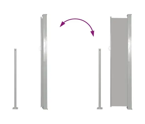 Izvelkama Sānu Markīze, Pelēka, 100X500 Cm Vidaxl