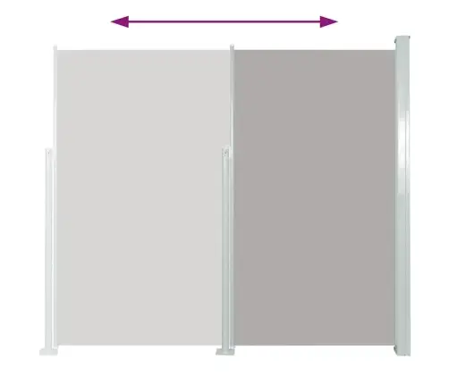 Izvelkama Sānu Markīze, Pelēka, 100X500 Cm Vidaxl