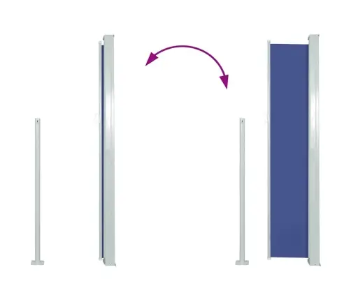 Izvelkama Sānu Markīze, Zila, 120X500 Cm Vidaxl