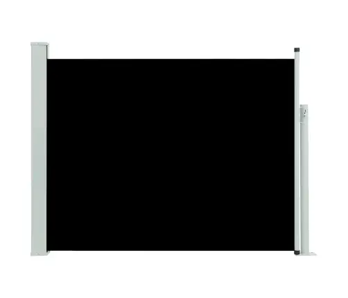Ištraukiama Šoninė Kiemo Pertvara, Juodos Spalvos, 140X500Cm