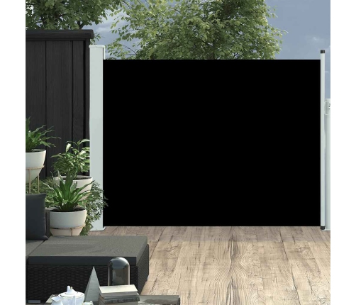 Lahtitõmmatav Terrassi Külgsein, 140 X 500 cm Must