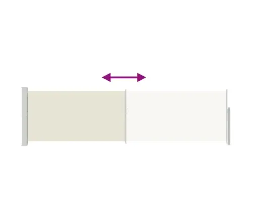 Izvelkama Sānu Markīze, Krēmkrāsa, 140X500 Cm Vidaxl