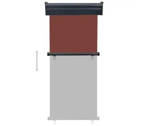 Balkona Sānu Markīze, Brūna, 80X250 Cm Vidaxl