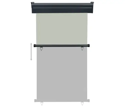Balkona Sānu Markīze, Pelēka, 100X250 Cm Vidaxl