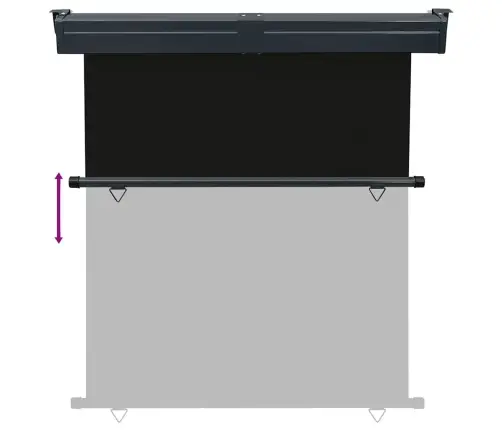 Balkona Sānu Markīze, Melna, 165X250 Cm Vidaxl