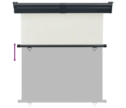 Balkona Sānu Markīze, Krēmkrāsas, 165X250 Cm Vidaxl