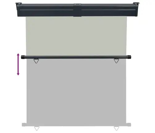 Balkona Sānu Markīze, Pelēka, 165X250 Cm Vidaxl