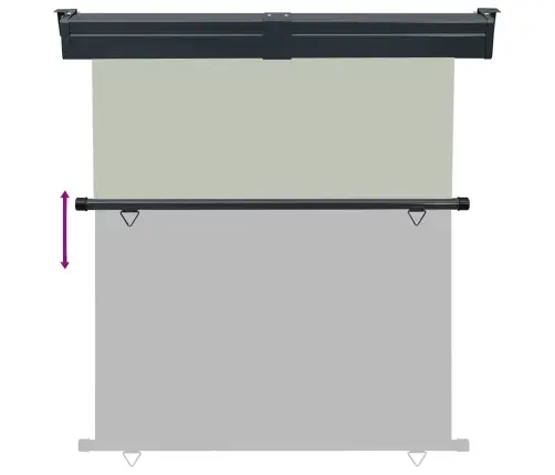 Balkona Sānu Markīze, Pelēka, 170X250 Cm Vidaxl