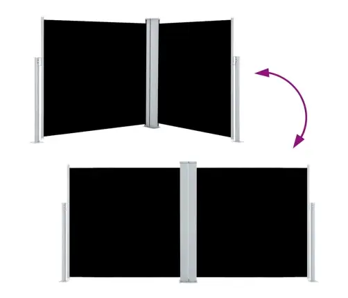 Izvelkams Sānu Aizslietnis, Melns, 100X600 Cm Vidaxl