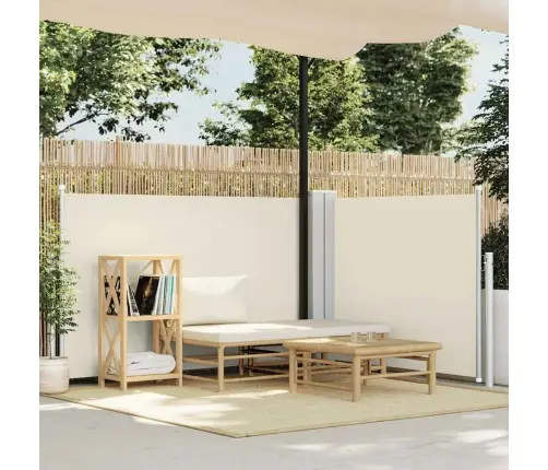 Ištraukiama Šoninė Pertvara, Kreminės Spalvos, 100X600Cm