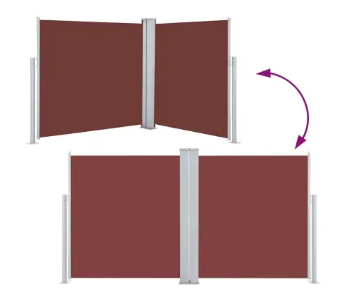 Izvelkams Sānu Aizslietnis, Brūns, 100X600 Cm Vidaxl