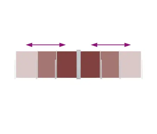 Izvelkams Sānu Aizslietnis, Brūns, 100X600 Cm Vidaxl